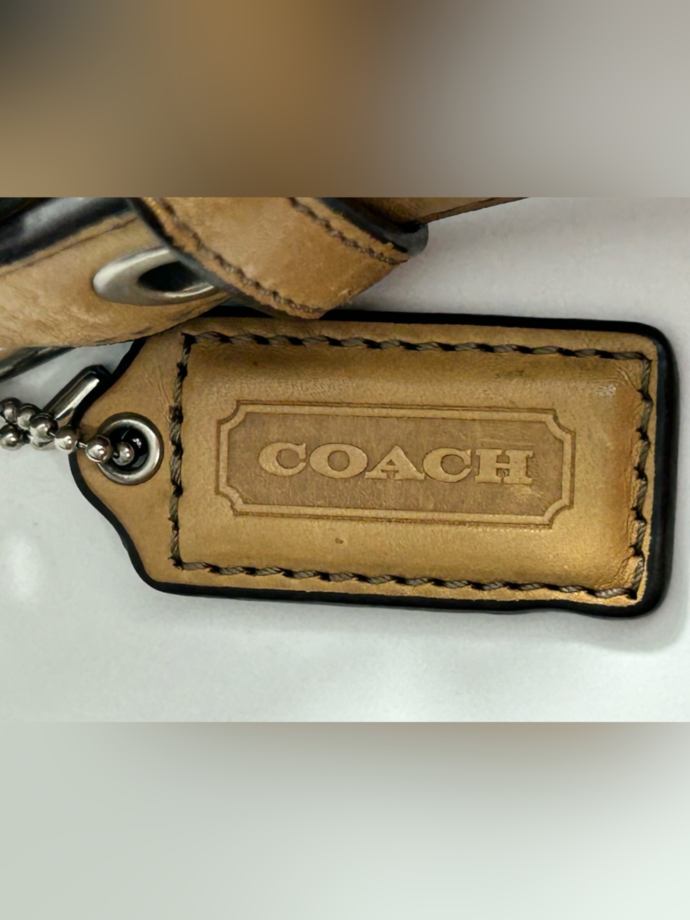 Coach Brown Signature Canvas Crossbody with Tan Leather Trim F12327 - Picture 3 of 15